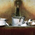 Acqua di cottura versata in un giardino, simbolo di un fertilizzante naturale e sostenibile.