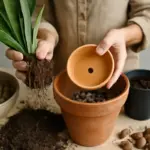Sistema efficace per il drenaggio nei vasi: un accorgimento poco noto che salva le radici