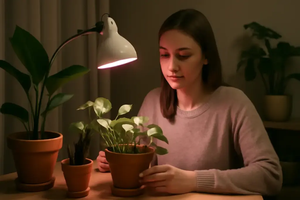 Luce artificiale per piante d’appartamento: guida semplice per evitare sprechi energetici
