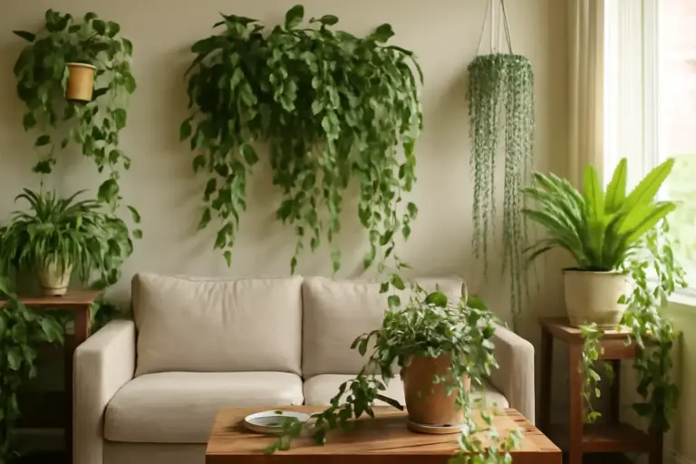 Piante da interno dal portamento ricadente: l’effetto scenografico che trasforma subito qualsiasi stanza