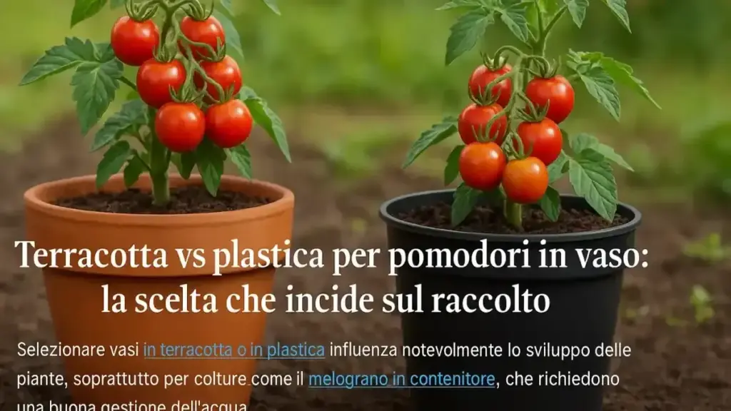 Terracotta o plastica su un terrazzo assolato: come materiale e dimensione cambiano la gestione dell’acqua