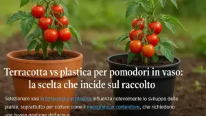 Terracotta o plastica su un terrazzo assolato: come materiale e dimensione cambiano la gestione dell’acqua