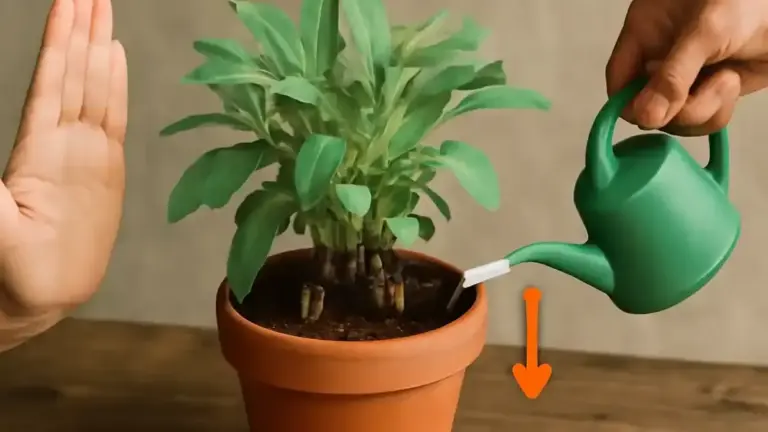 Salvia in vaso che si allunga: come esposizione e potature leggere influenzano una crescita più compatta